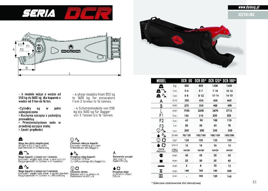  DEMOQ DCR120E Cisaille