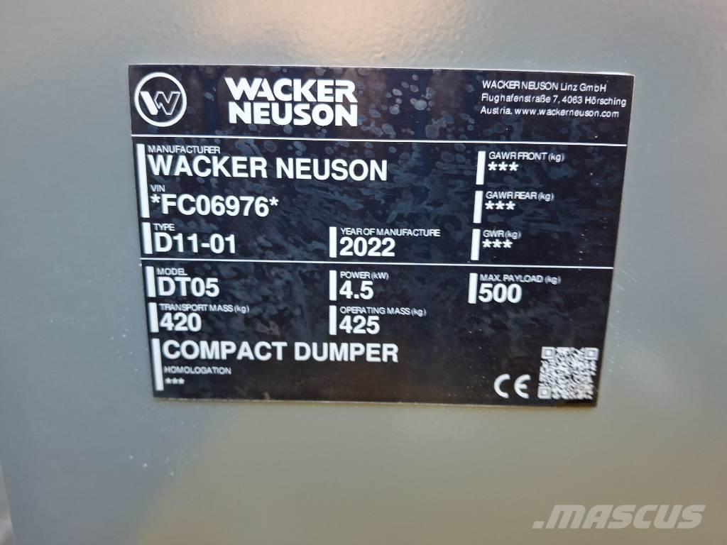 Wacker Neuson DT 05 Tombereau sur chenilles
