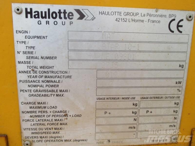 Haulotte Star 10 Mât vertical