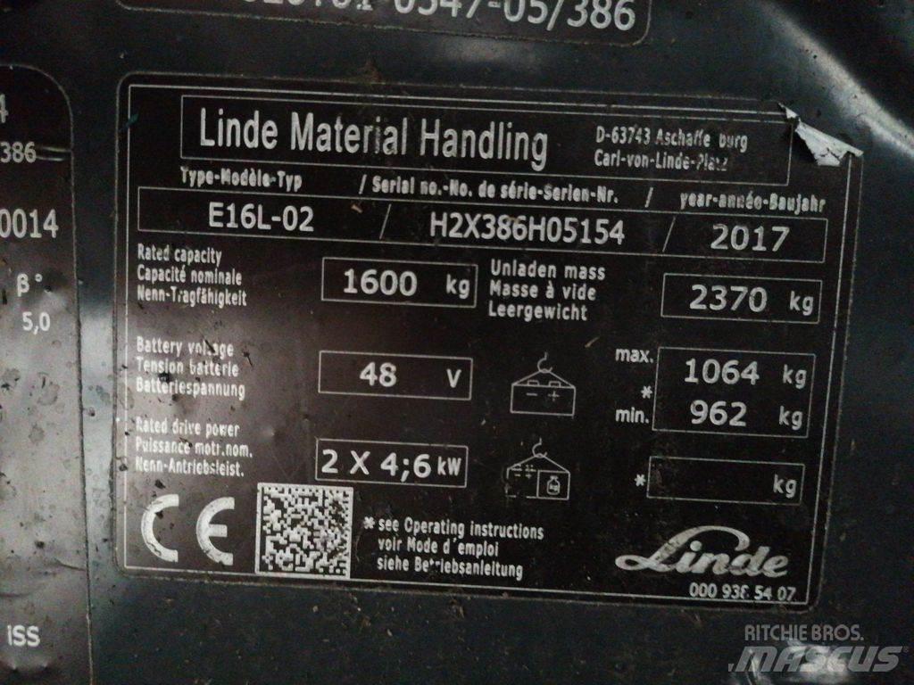 Linde E16L-02 Chariots élévateurs électriques