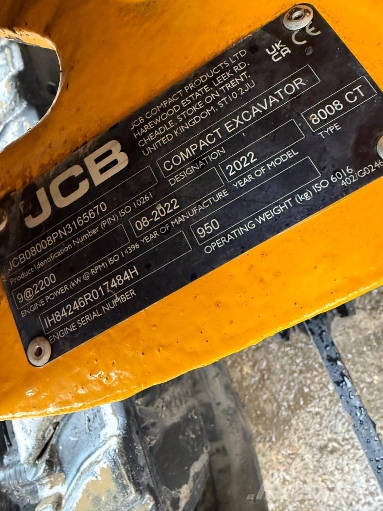 JCB 8008 CTS Mini pelle < 7t