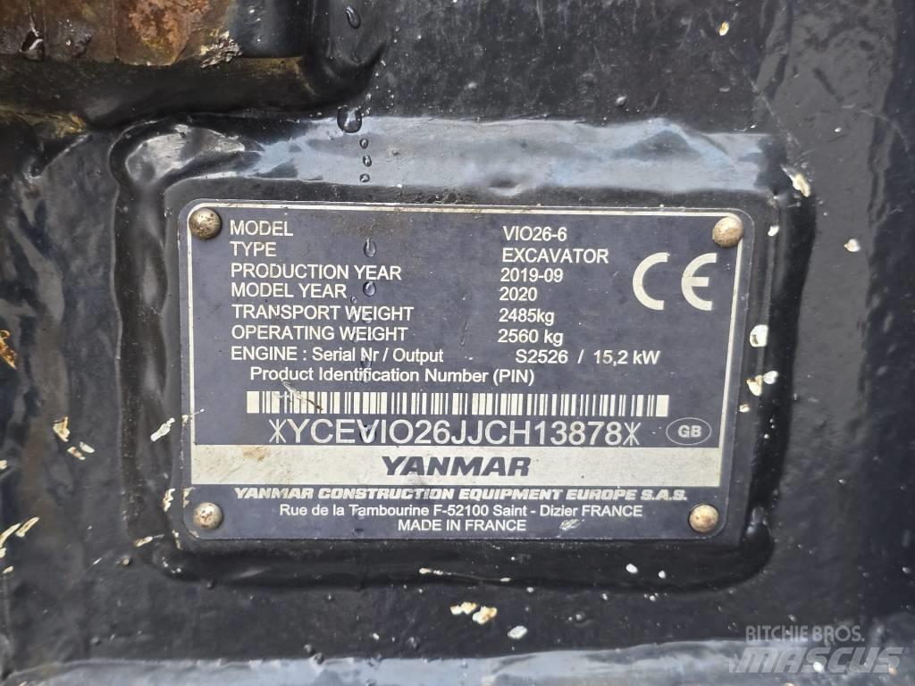 Yanmar VIO 26-6 Mini pelle < 7t