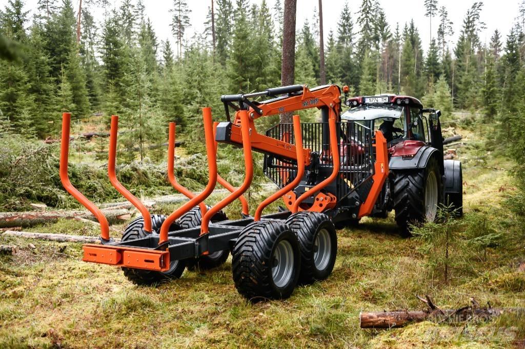  MTM 14T 7300 Remorque forestière avec grue