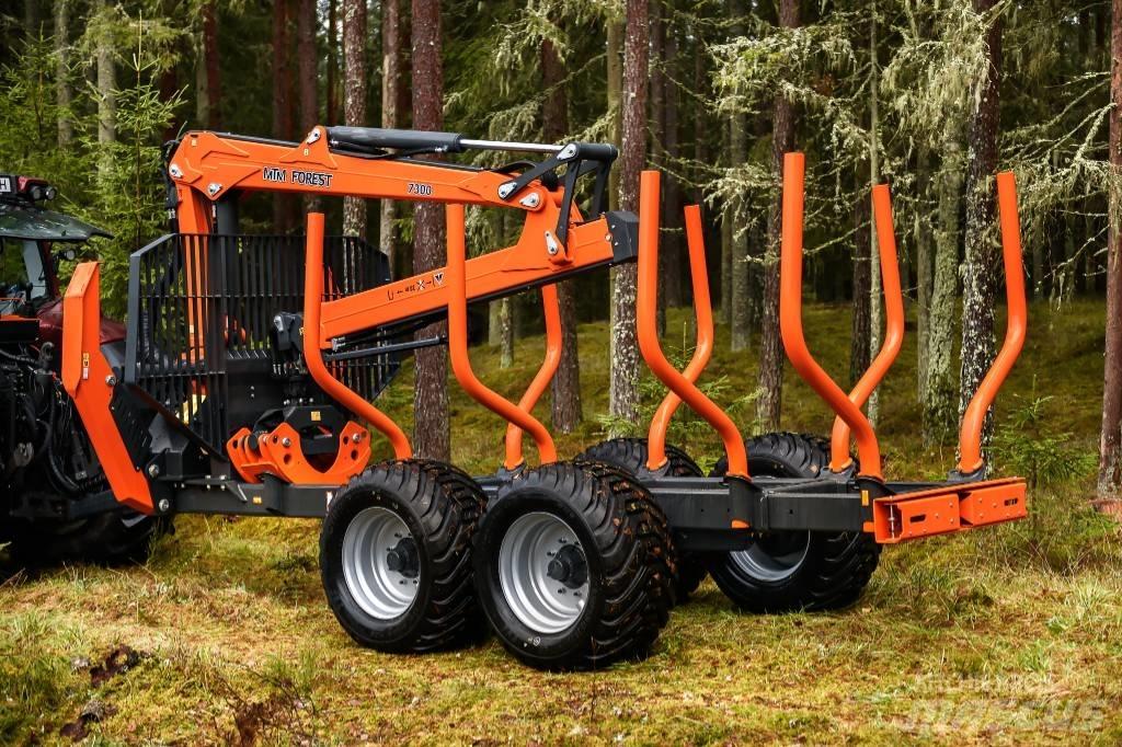  MTM 14T 7300 Remorque forestière avec grue