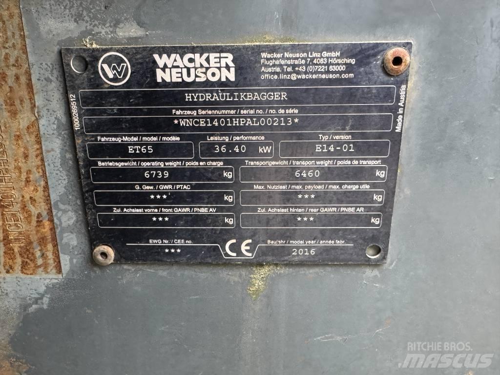 Wacker Neuson ET65 Pelle sur chenilles