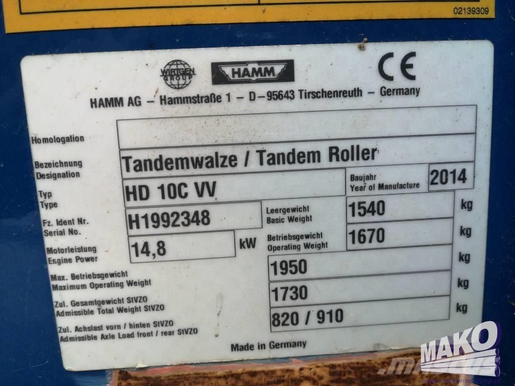 Hamm HD 10 C VV Rouleaux tandem