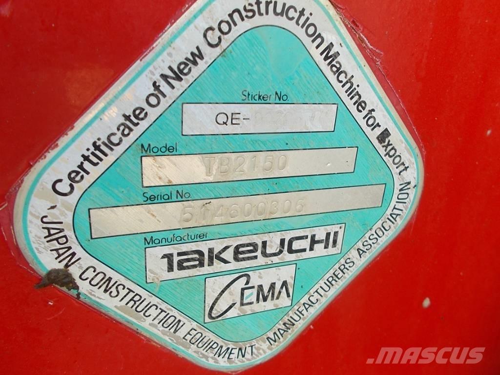 Takeuchi TB 2150 Pelle sur chenilles