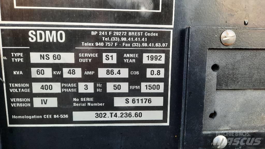 Sdmo NS 60 Générateurs diesel