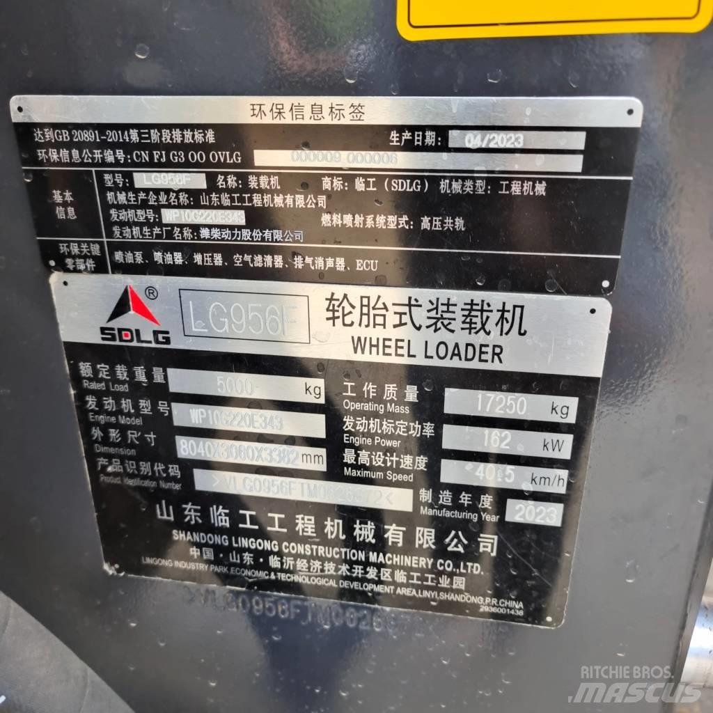 SDLG LG 956 F Chargeuse sur pneus