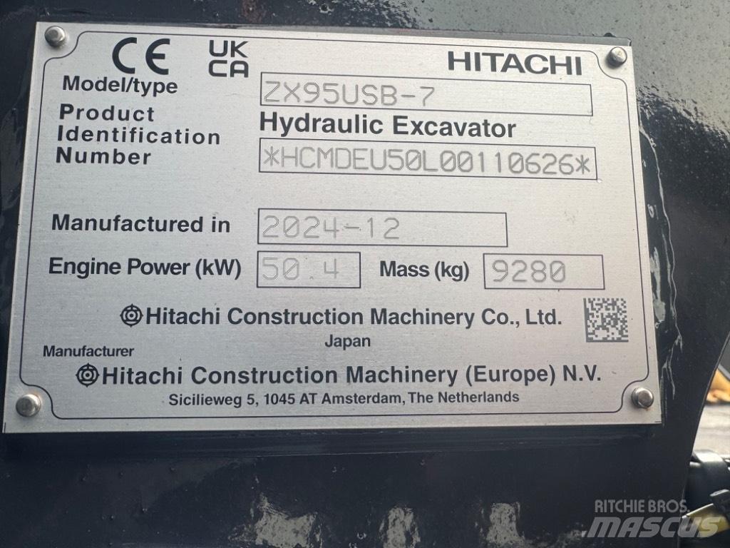 Hitachi ZX 95USB-7 Mini pelle 7t-12t