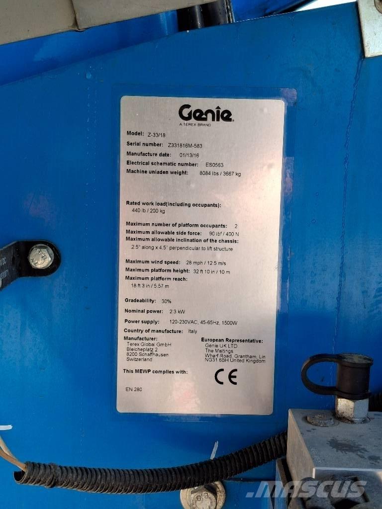 Genie Z33/18 Nacelles articulées