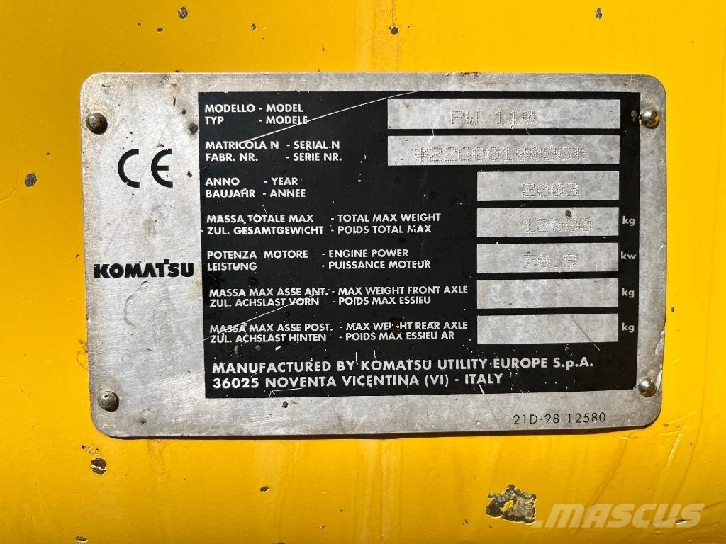Komatsu PW 110 Pelle sur pneus