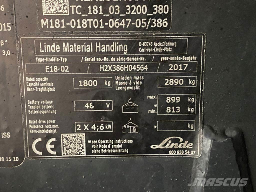 Linde E18-02 Chariots élévateurs électriques