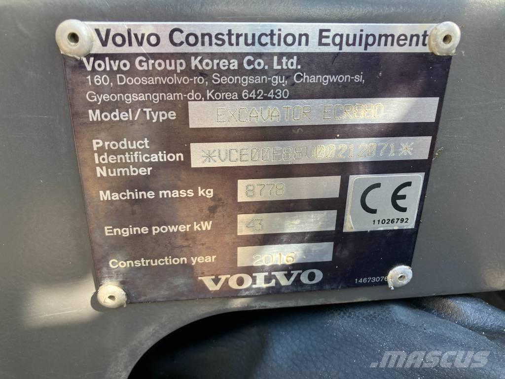 Volvo ECR 88 D Mini pelle 7t-12t