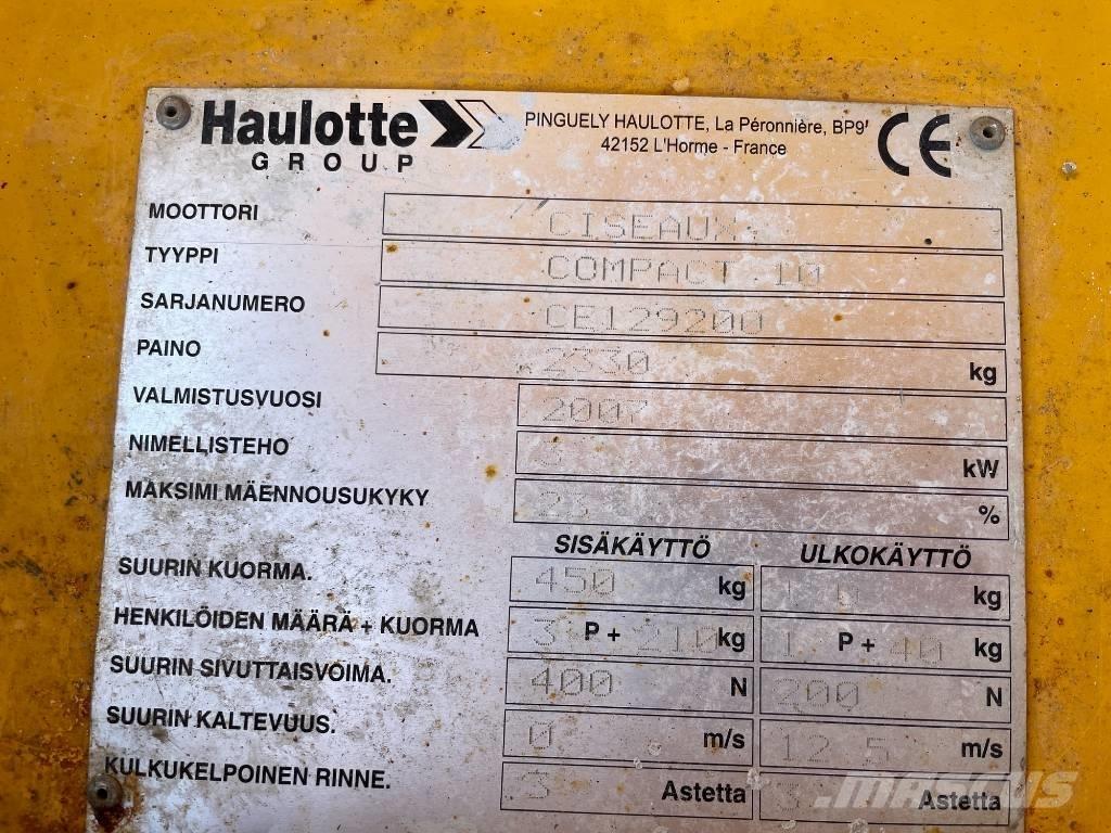 Haulotte Compact 10 Nacelle ciseaux