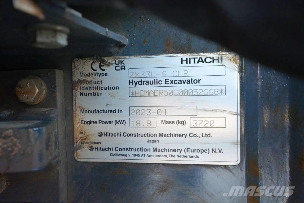 Hitachi ZX 33 U-6 Mini pelle < 7t