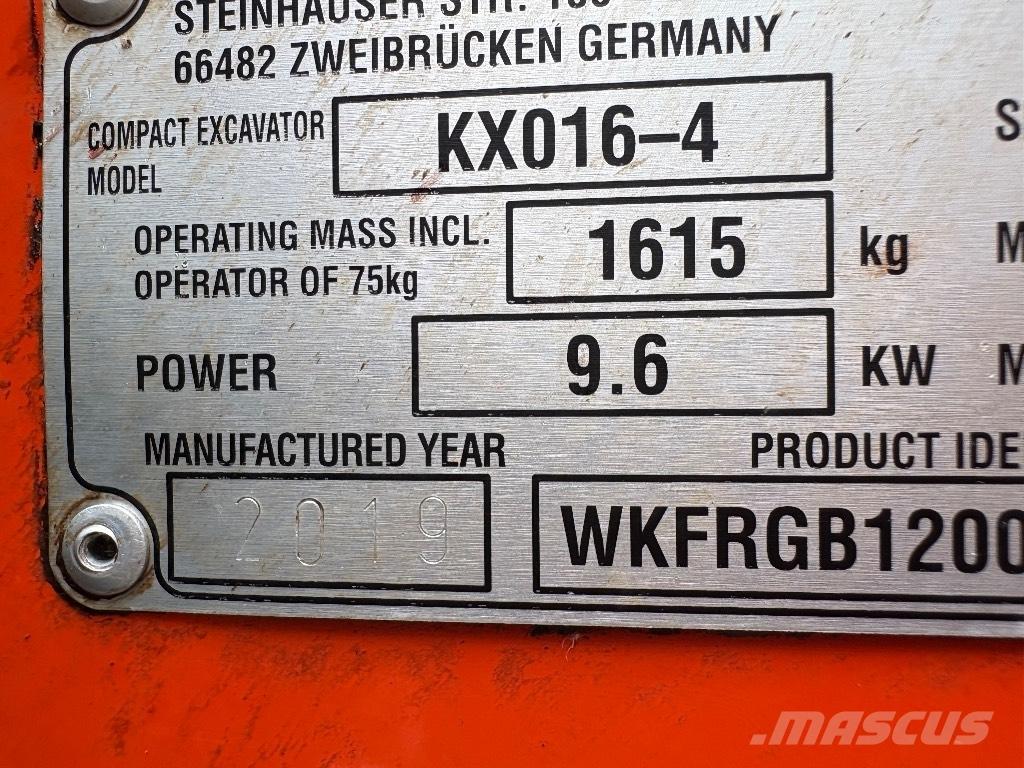 Kubota KX 016-4 Mini pelle < 7t