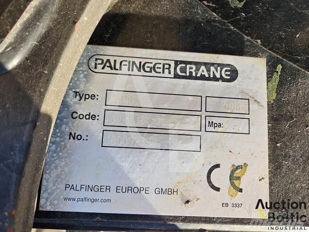 Palfinger PJ080 Camion plateau ridelle avec grue