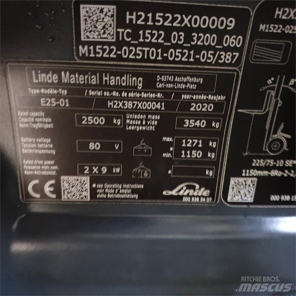 Linde E25 Chariots élévateurs électriques