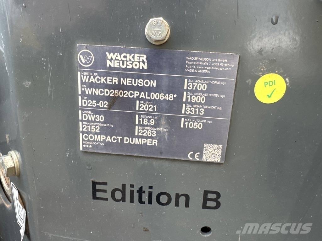 Wacker Neuson DW30 Mini tombereau