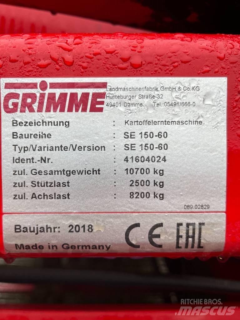 Grimme SE 150-60 NB Moissoneuse de Pomme de Terre