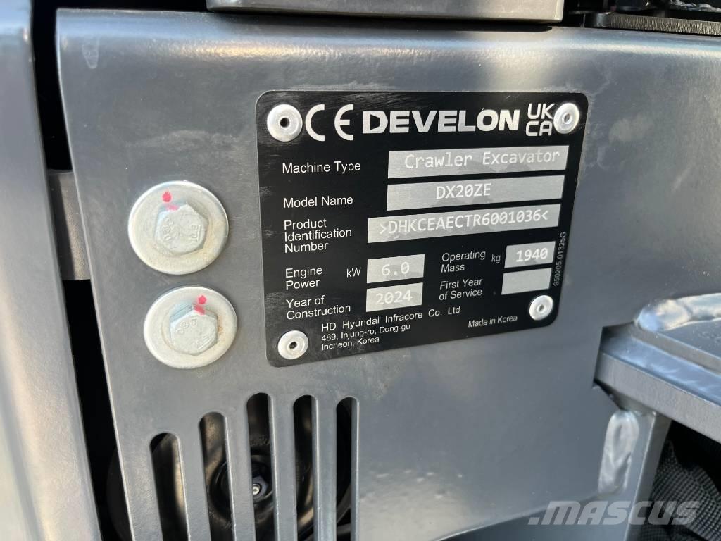 Develon DX 20 ZE Mini pelle < 7t