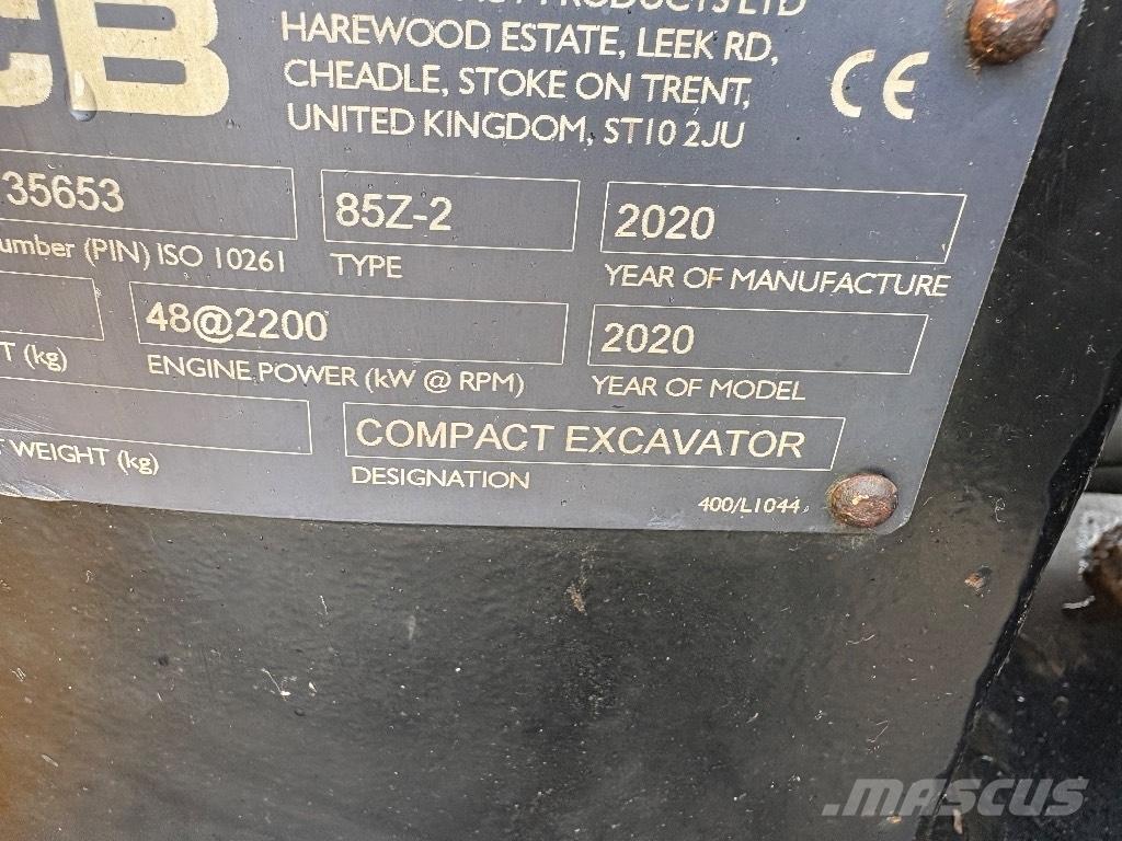 JCB 85 Z-2 Mini pelle 7t-12t