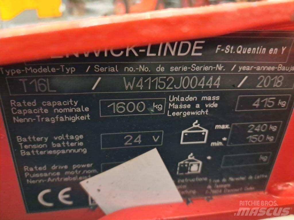 Linde T16L Transpalette accompagnant
