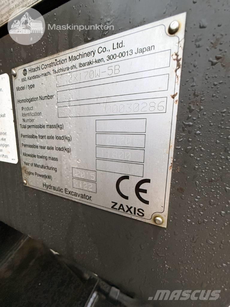Hitachi ZX 170 W-5 B Pelle sur pneus