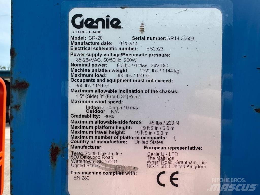 Genie GR 20 Mât vertical
