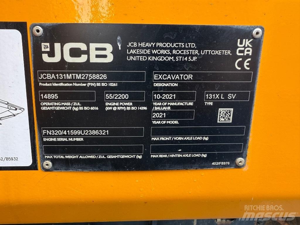 JCB 131X L SV Pelle sur chenilles