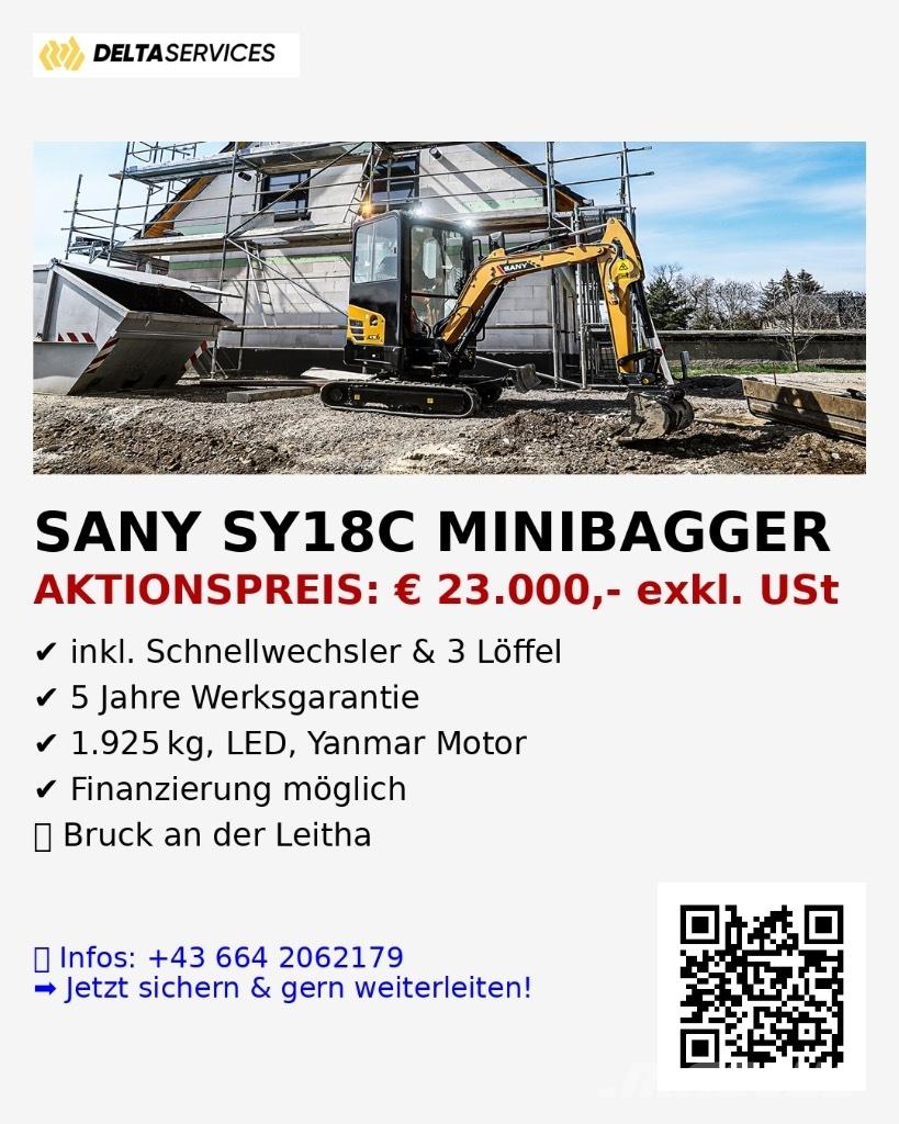 Sany SY 18 C Mini pelle < 7t