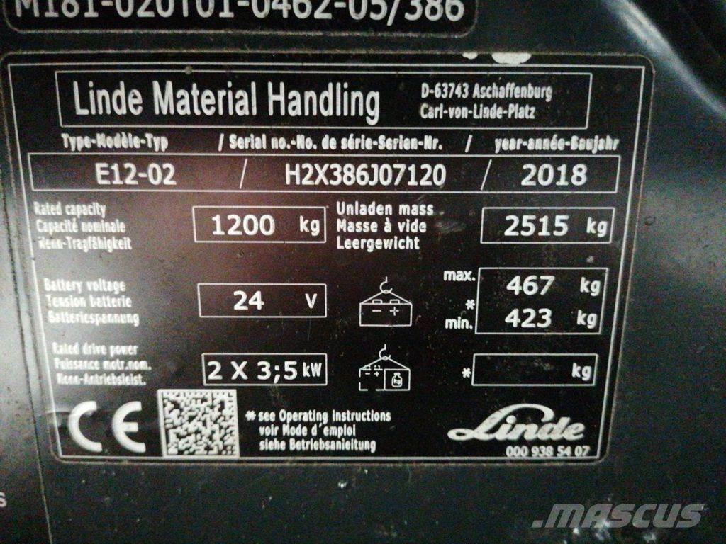 Linde E12-02 Chariots élévateurs électriques