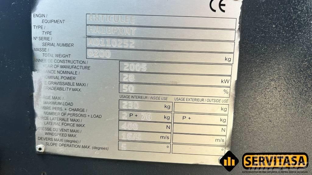 Haulotte HA 18 PX NT Nacelles articulées