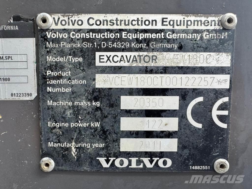 Volvo EW180C Pelle sur pneus