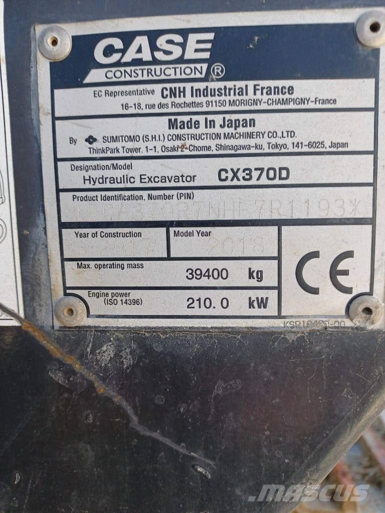 CASE CX 370 D Pelle sur chenilles