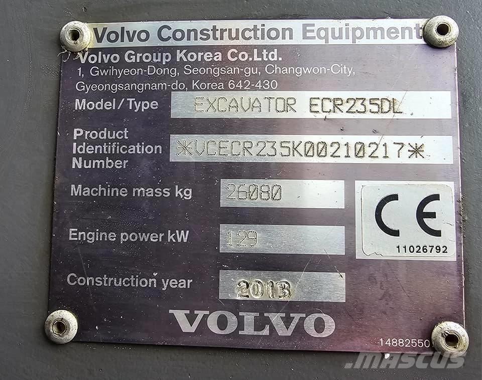 Volvo ECR235 DL Pelle sur chenilles