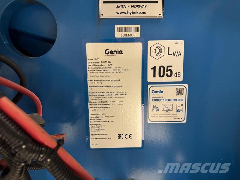 Genie S65 Nacelles télescopiques