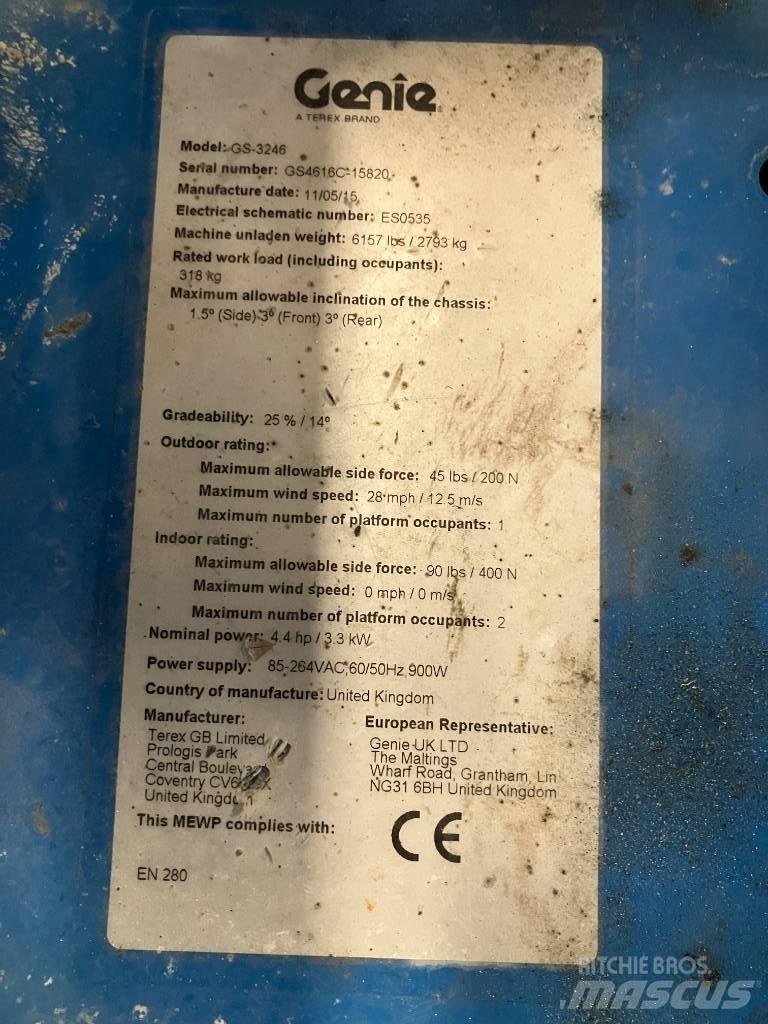 Genie GS 3246 Nacelle ciseaux