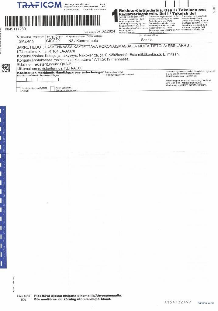 Scania R 164 Tracteur routier