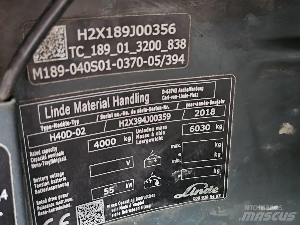 Linde H40D-02 Chariots diesel