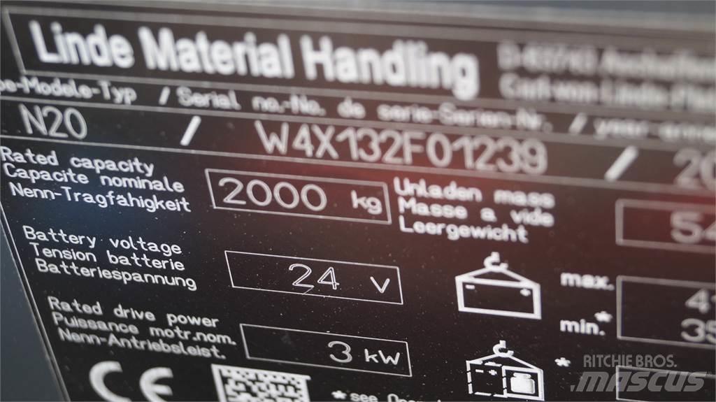 Linde N20 kurz Préparateur de commande au sol