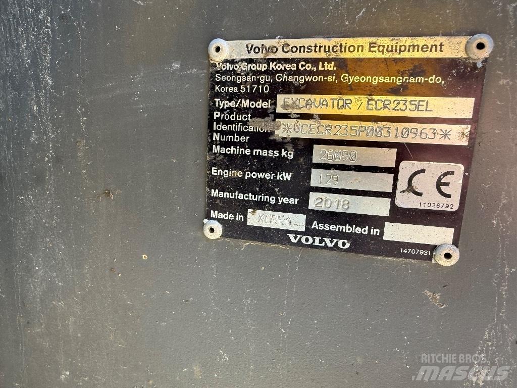 Volvo ECR 235 EL Pelle sur chenilles