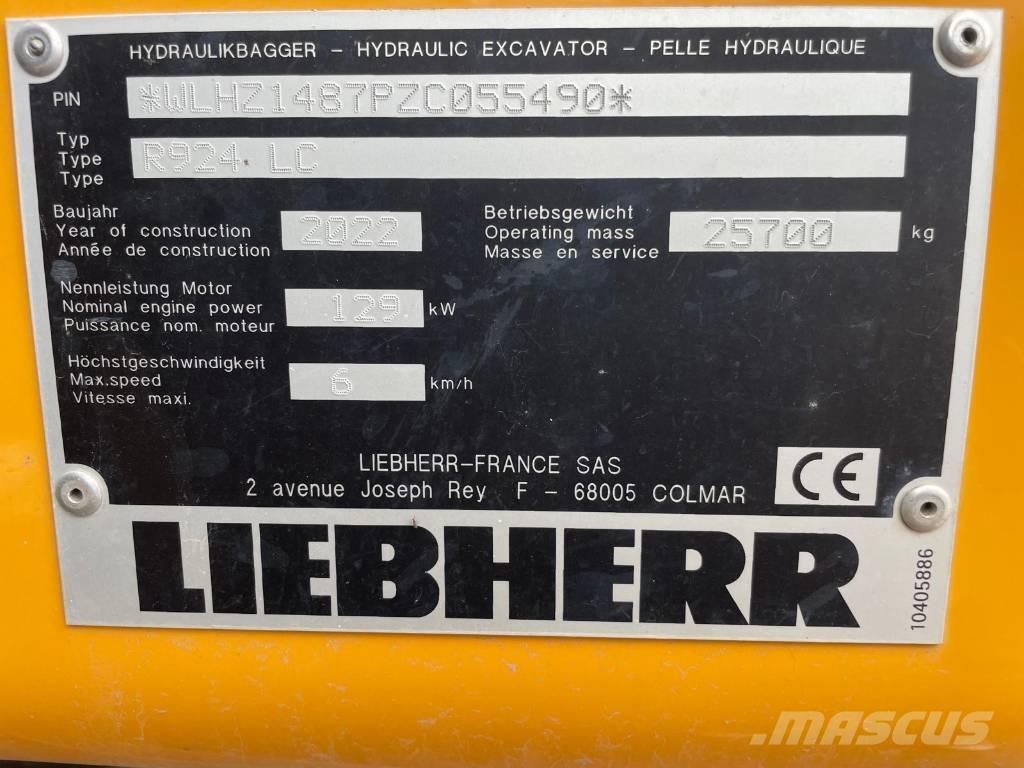Liebherr R924 G8 Pelle sur chenilles