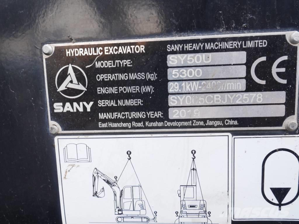 Sany SY 50 U Mini pelle < 7t