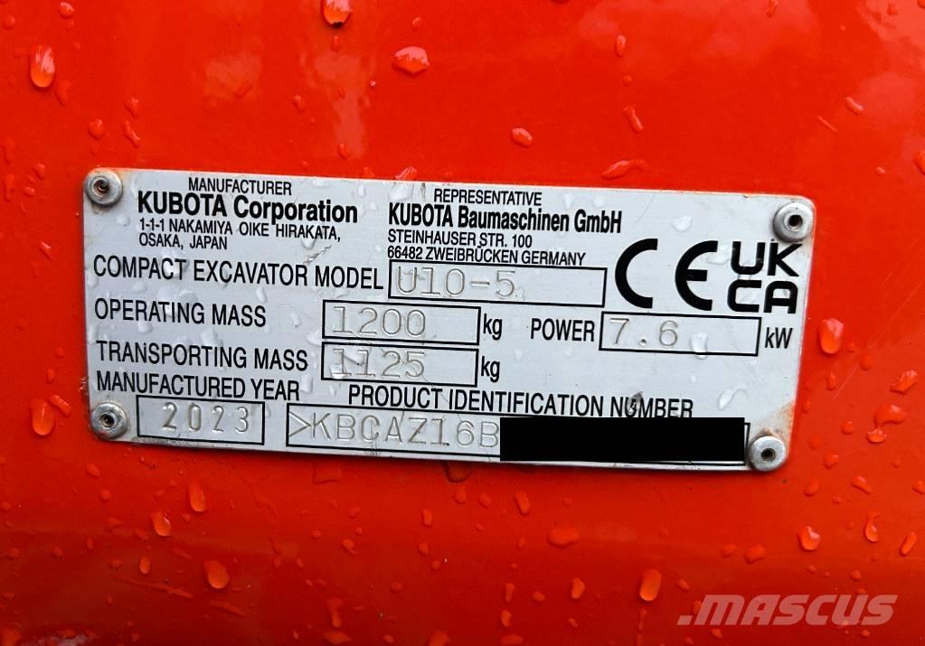Kubota U 10-5 Mini pelle < 7t