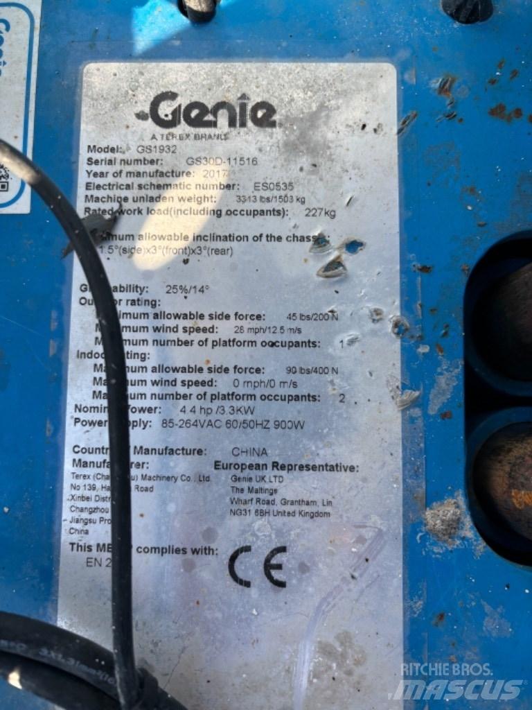 Genie GS 1932 Nacelle ciseaux