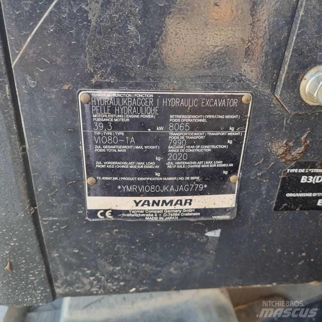 Yanmar Vio 80-1A Mini pelle 7t-12t