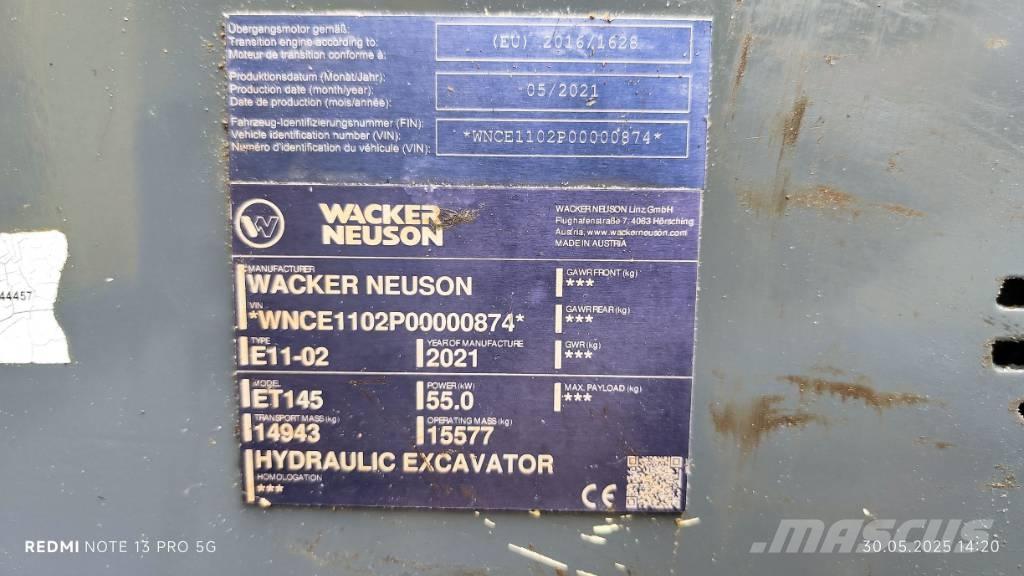 Wacker Neuson ET 145 Pelle sur chenilles