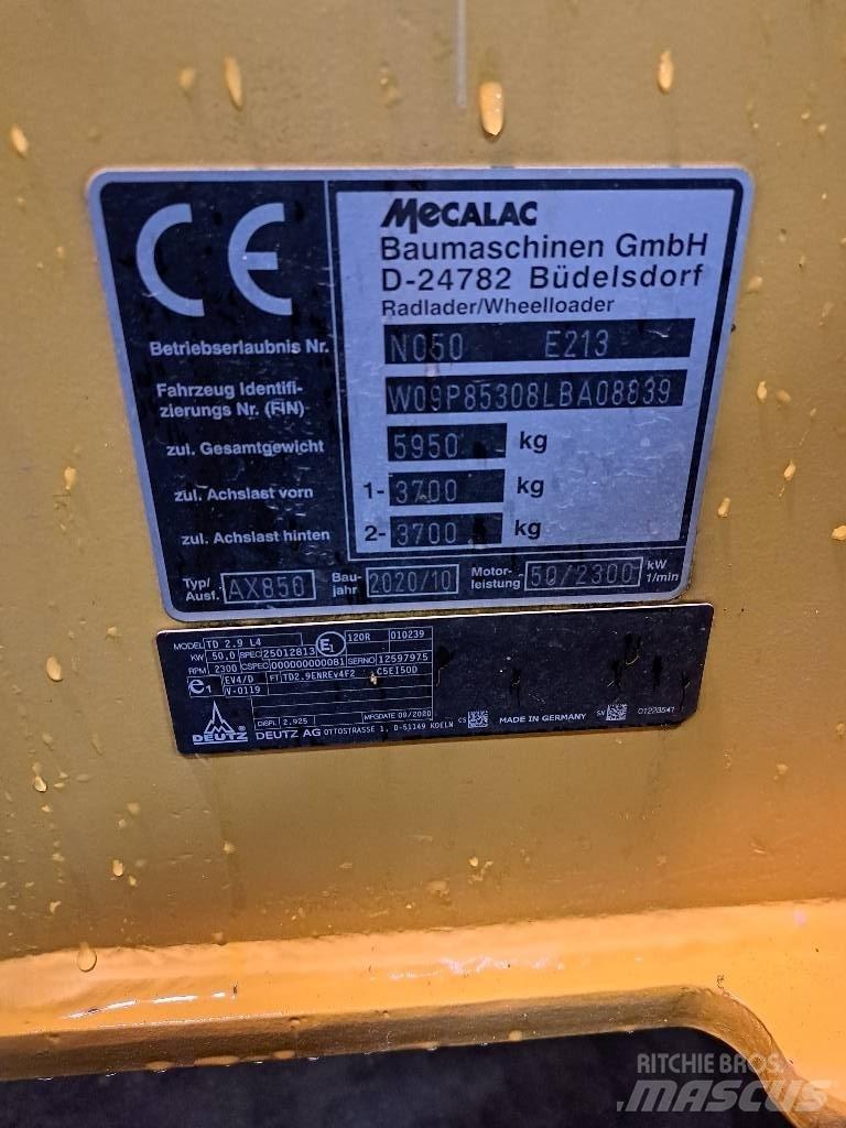 Mecalac AX 850 Chargeuse sur pneus